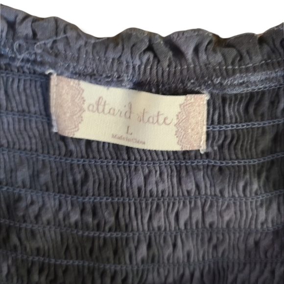 𝅺ALTAR'D State Black Tie-Dye Off-Shoulder Romper - Picture 4 of 5